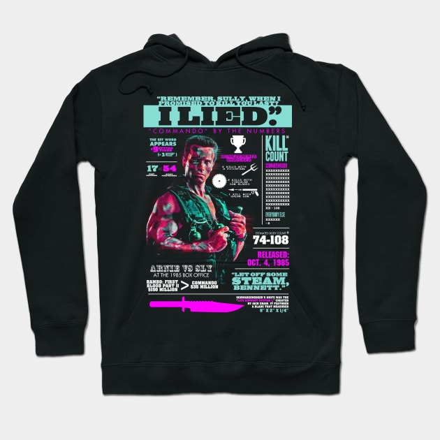 Commando (1985) Infographic Hoodie by UnlovelyFrankenstein